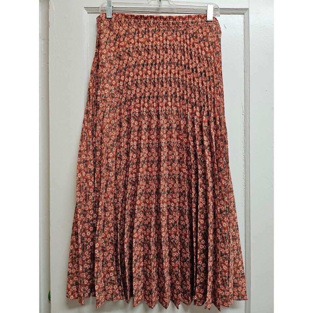 Max Studio Pleated Maxi Skirt, Size Large
